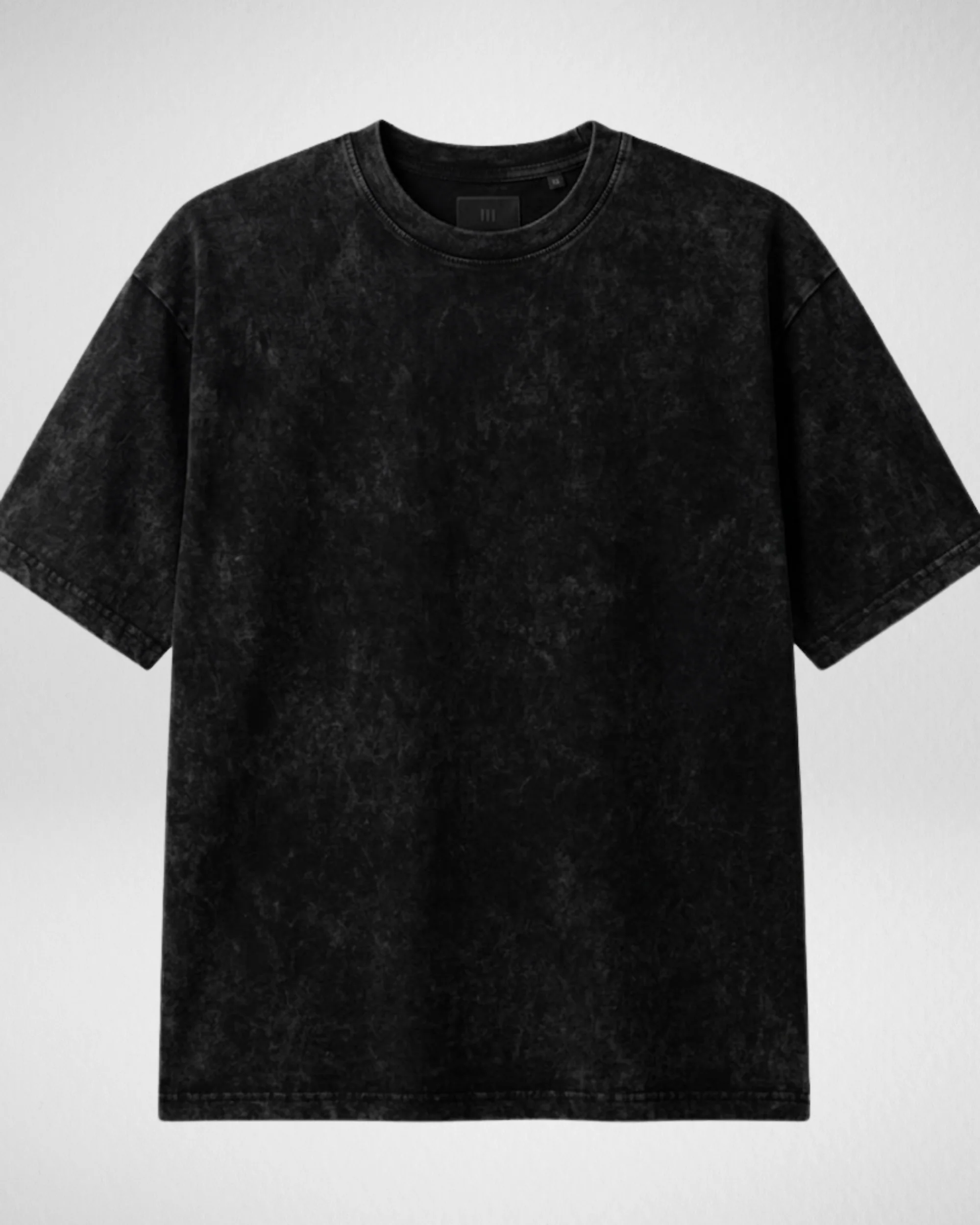 Dyed Wash Black Oversized Drop Shoulder T-Shirt (Code 5378) - Image 2