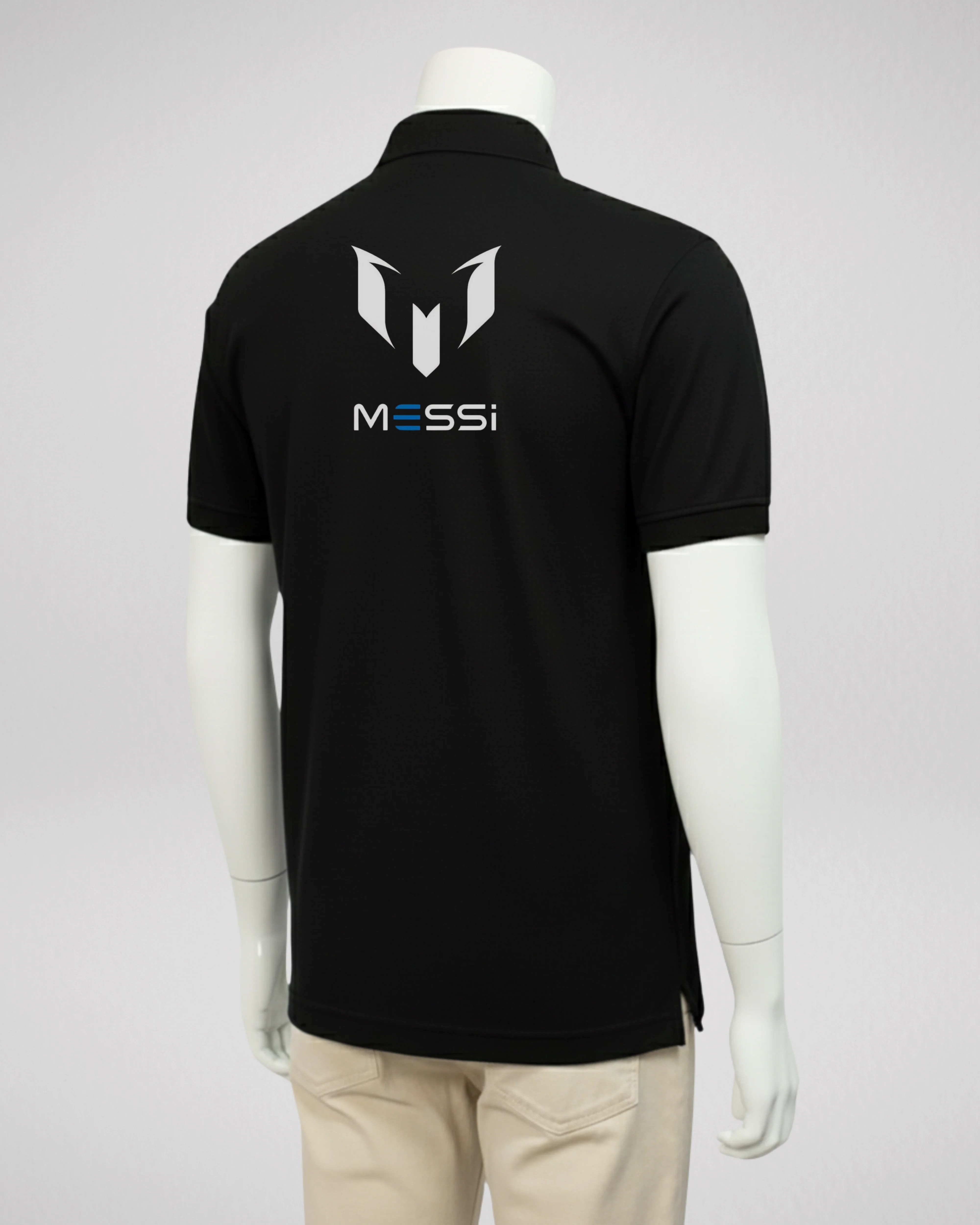 Black Back Printed Polo T-Shirt – Stylish & Comfortable (Code 5019)