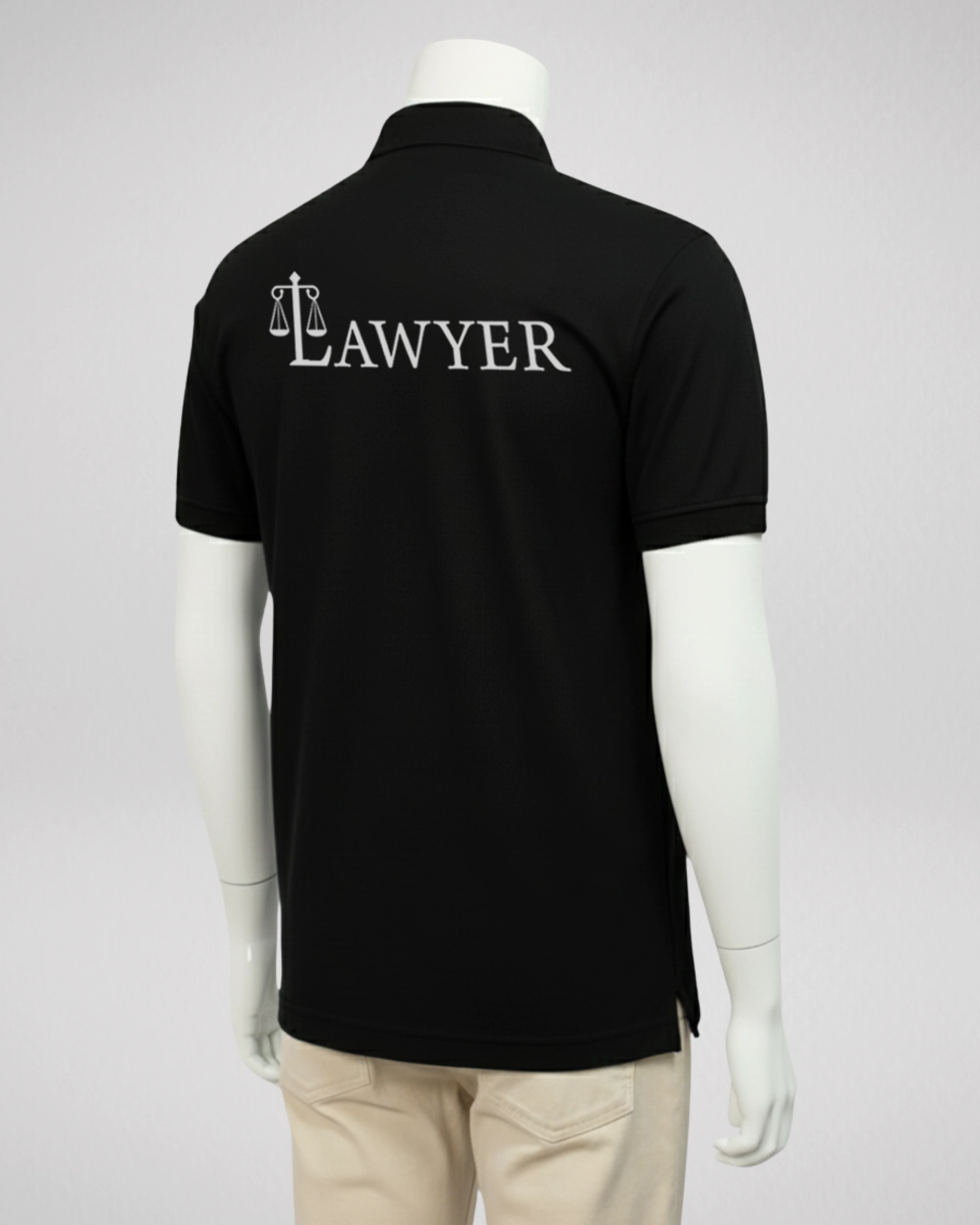 Black | White Printed Polo T-Shirt – Stylish & Comfortable (Code 4565) - Image 5