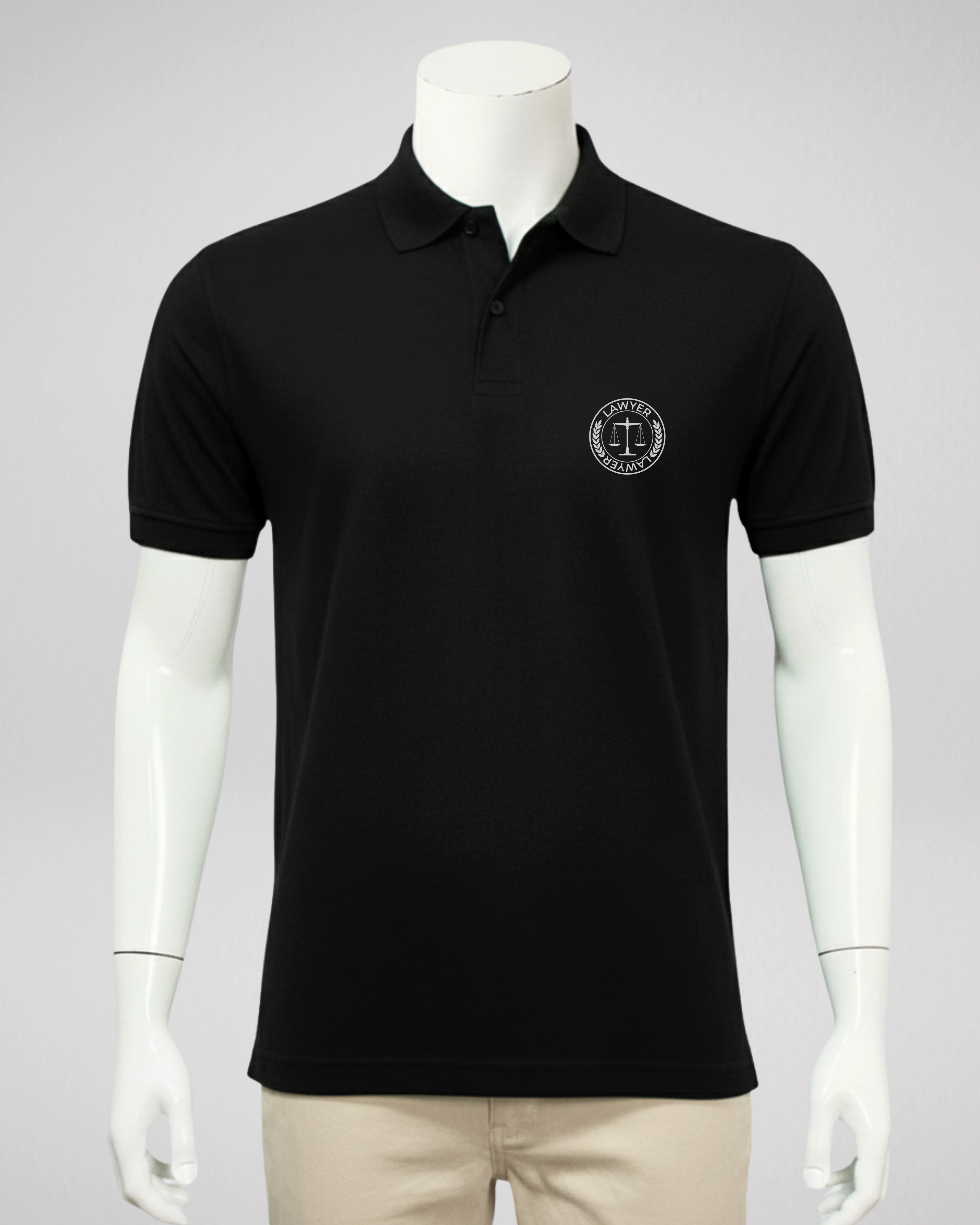Black | White Printed Polo T-Shirt – Stylish & Comfortable (Code 4565) - Image 6