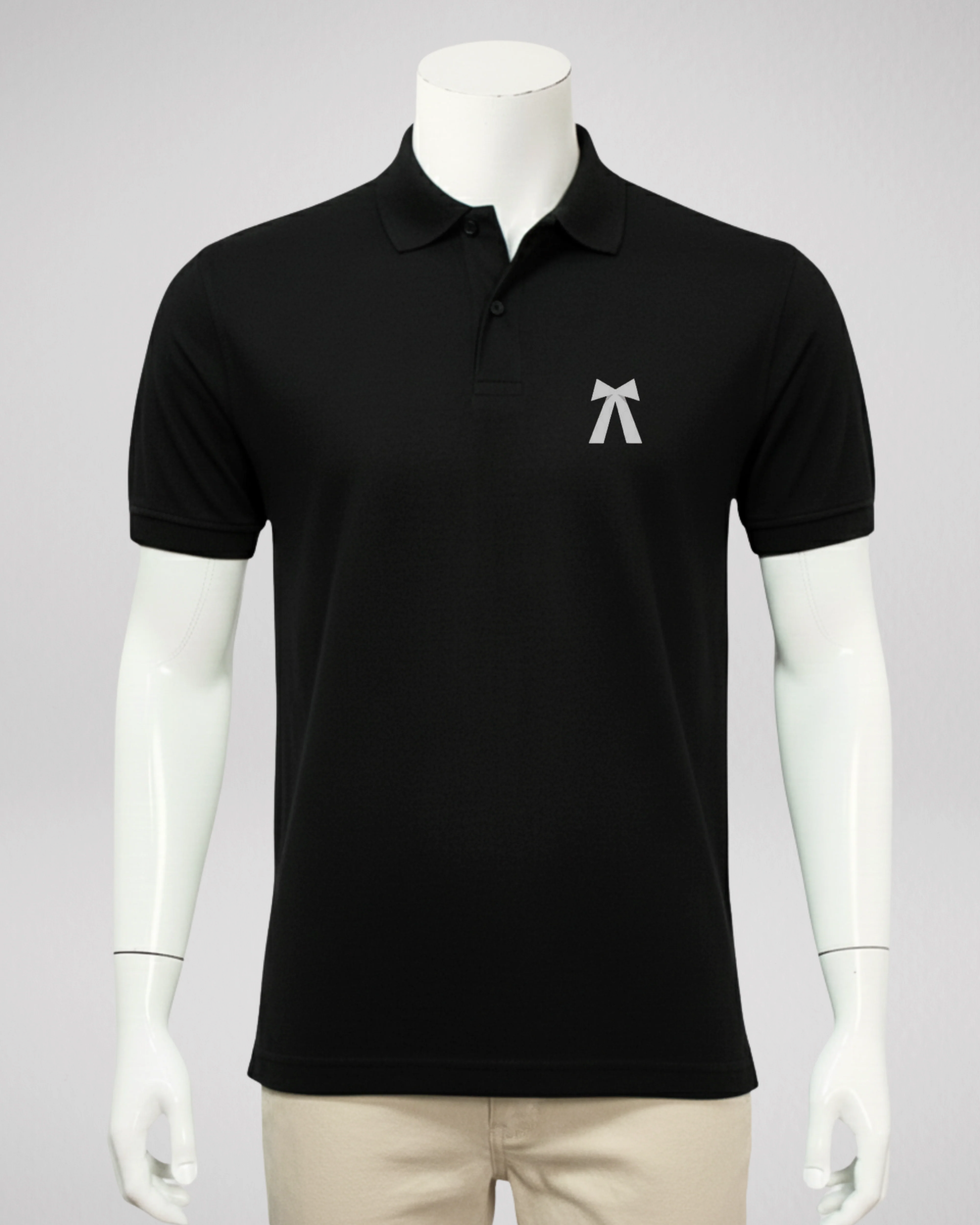 Black Printed Polo T-Shirt – Stylish & Comfortable (Code 4567) - Image 3