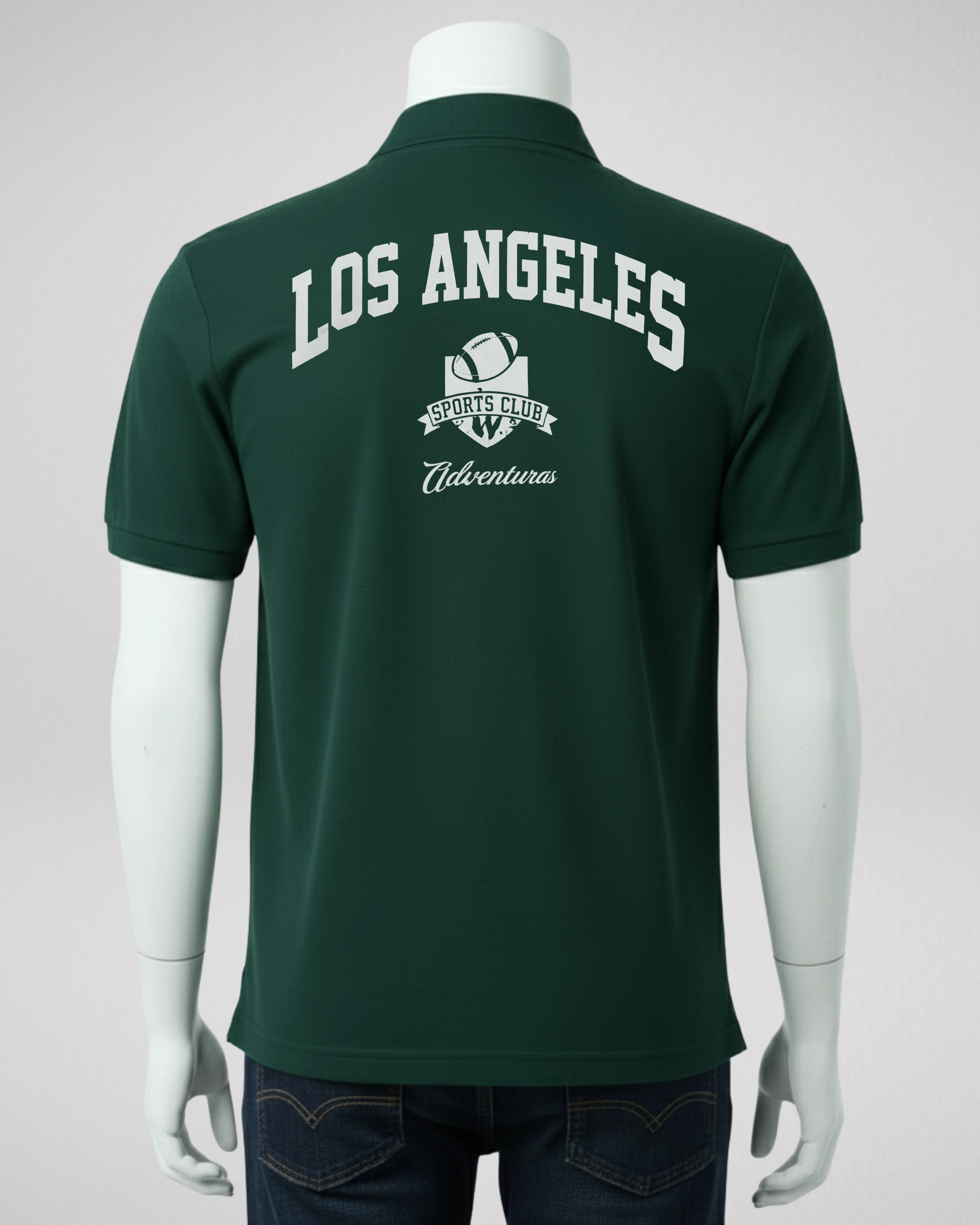 Bottle Green Back Printed Polo T-Shirt – Stylish & Comfortable (Code 4569)