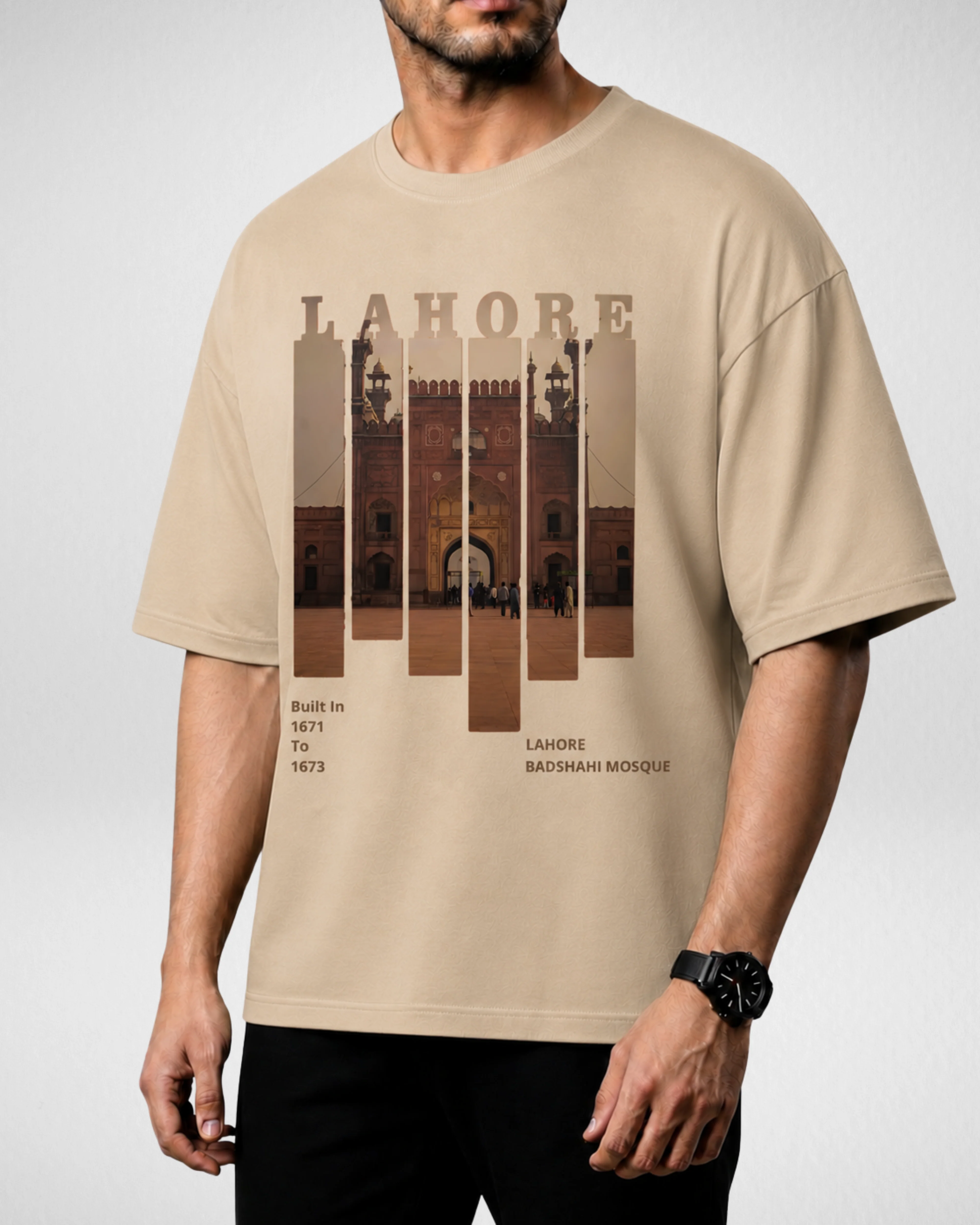 3 Color Option Lahore Drop Shoulder T-Shirt (Code 5302) - Image 3