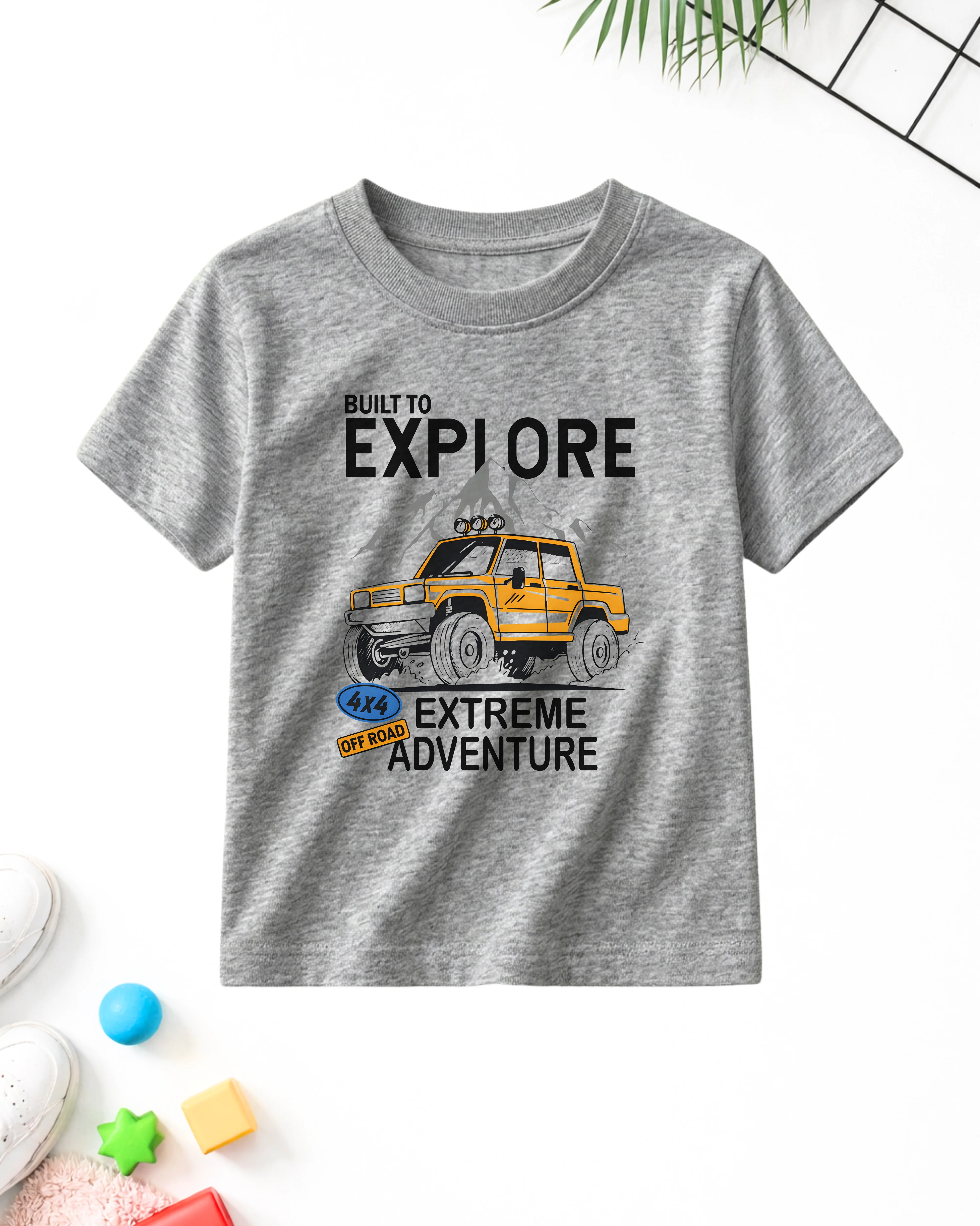 Heather Grey Kids Printed T-Shirts – Fun Prints (Code 5099)
