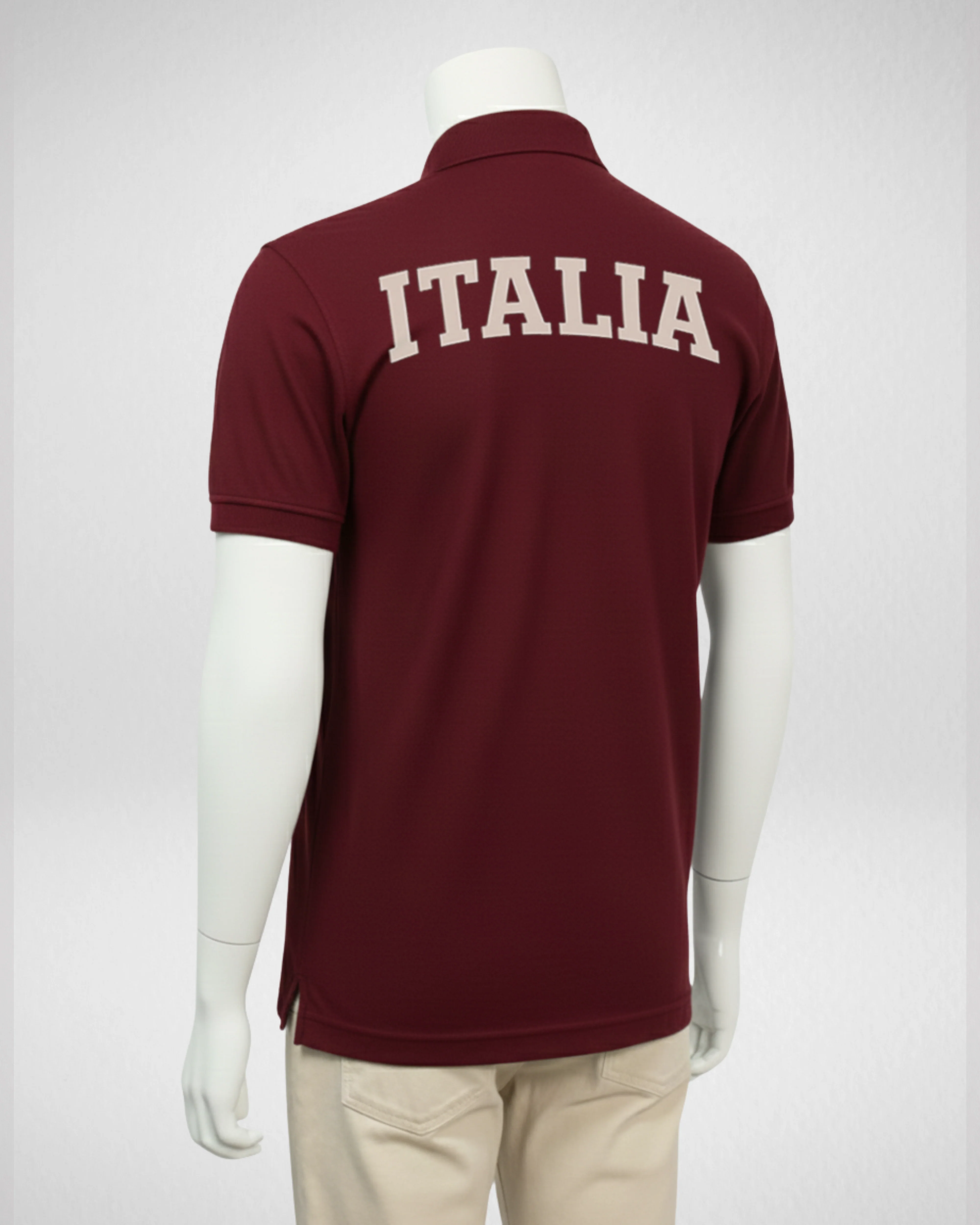Maroon Back Printed Polo T-Shirt – Stylish & Comfortable (Code 4574)