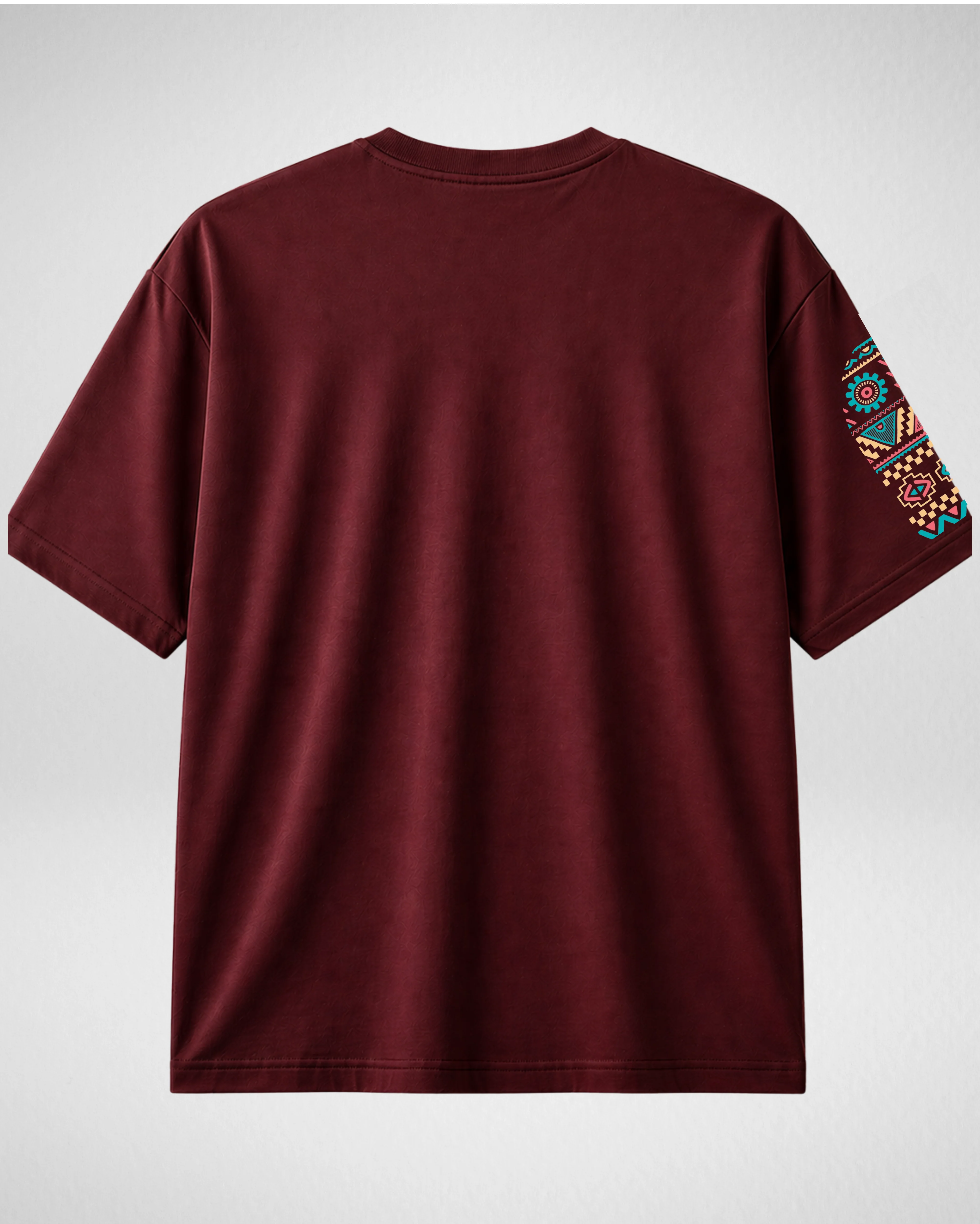 Maroon Urban Tribe Drop Shoulder T-Shirt (Code 5086) - Image 2
