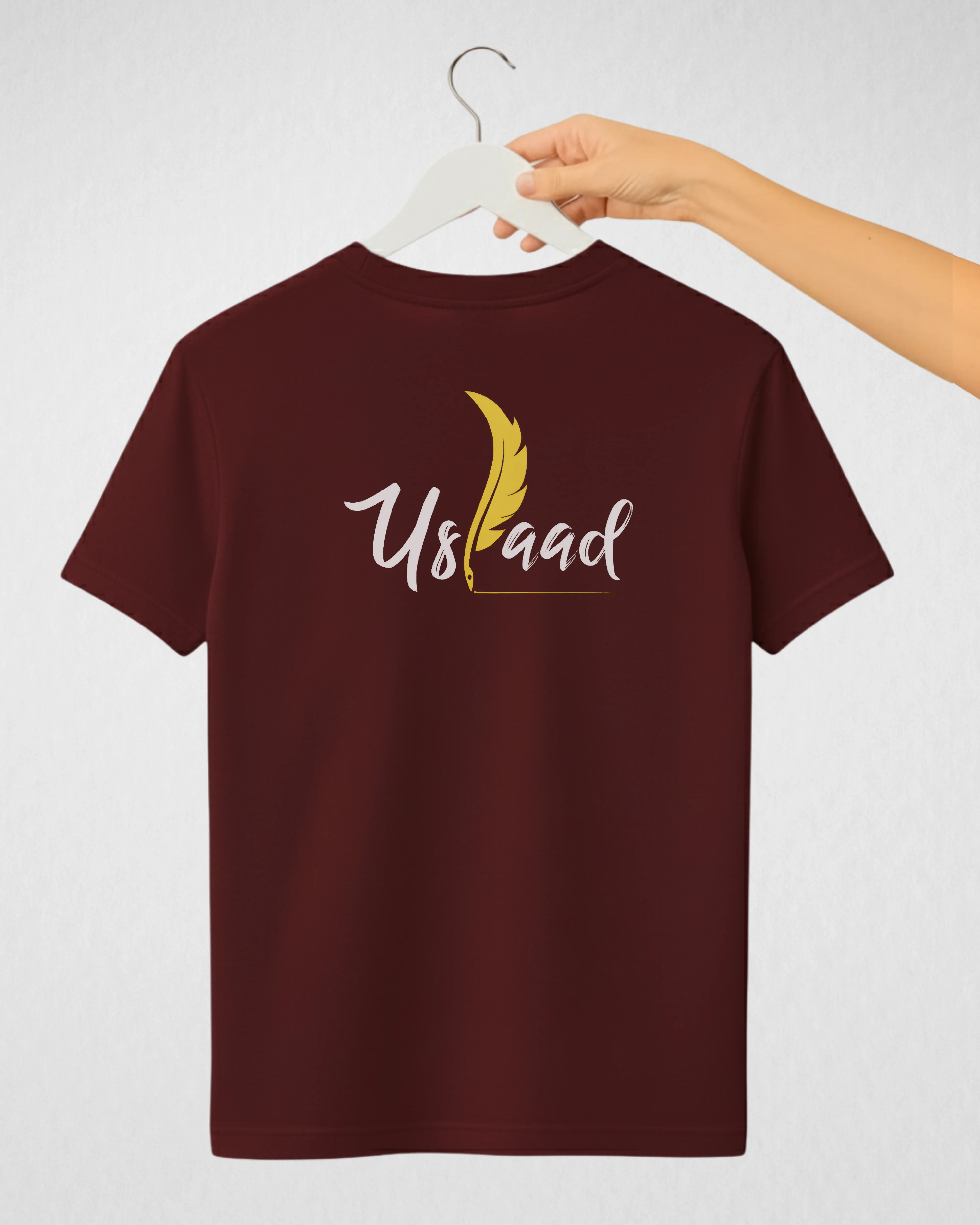 Maroon Women’s Printed Tee – Jersey Fabric, Classic Fit, Everyday Comfort (Code 4328) - Image 2