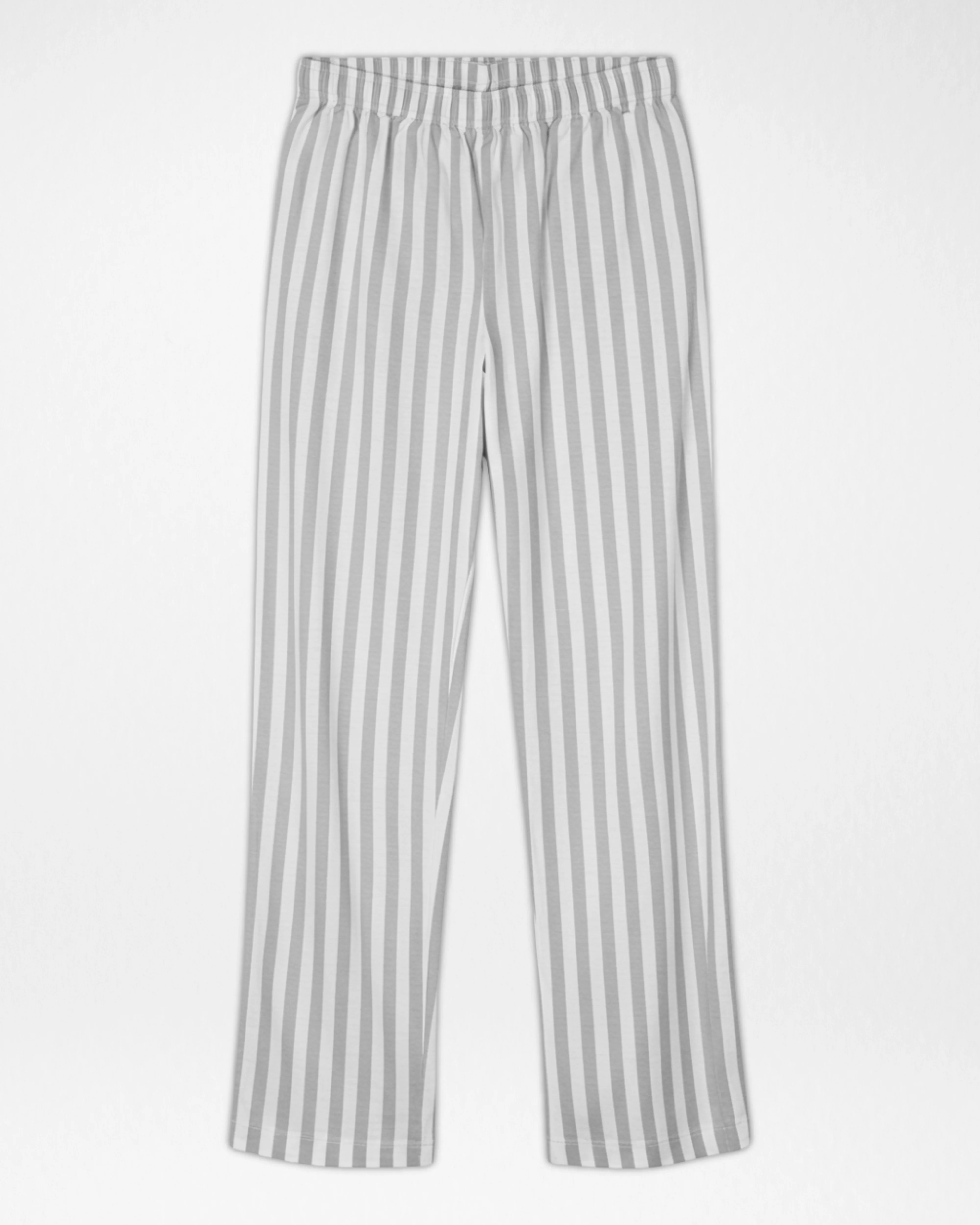 Men’s Grey & White Striped Dry Fit Pajama – Comfortable & Stylish Nightwear (Code 3185) - Image 2