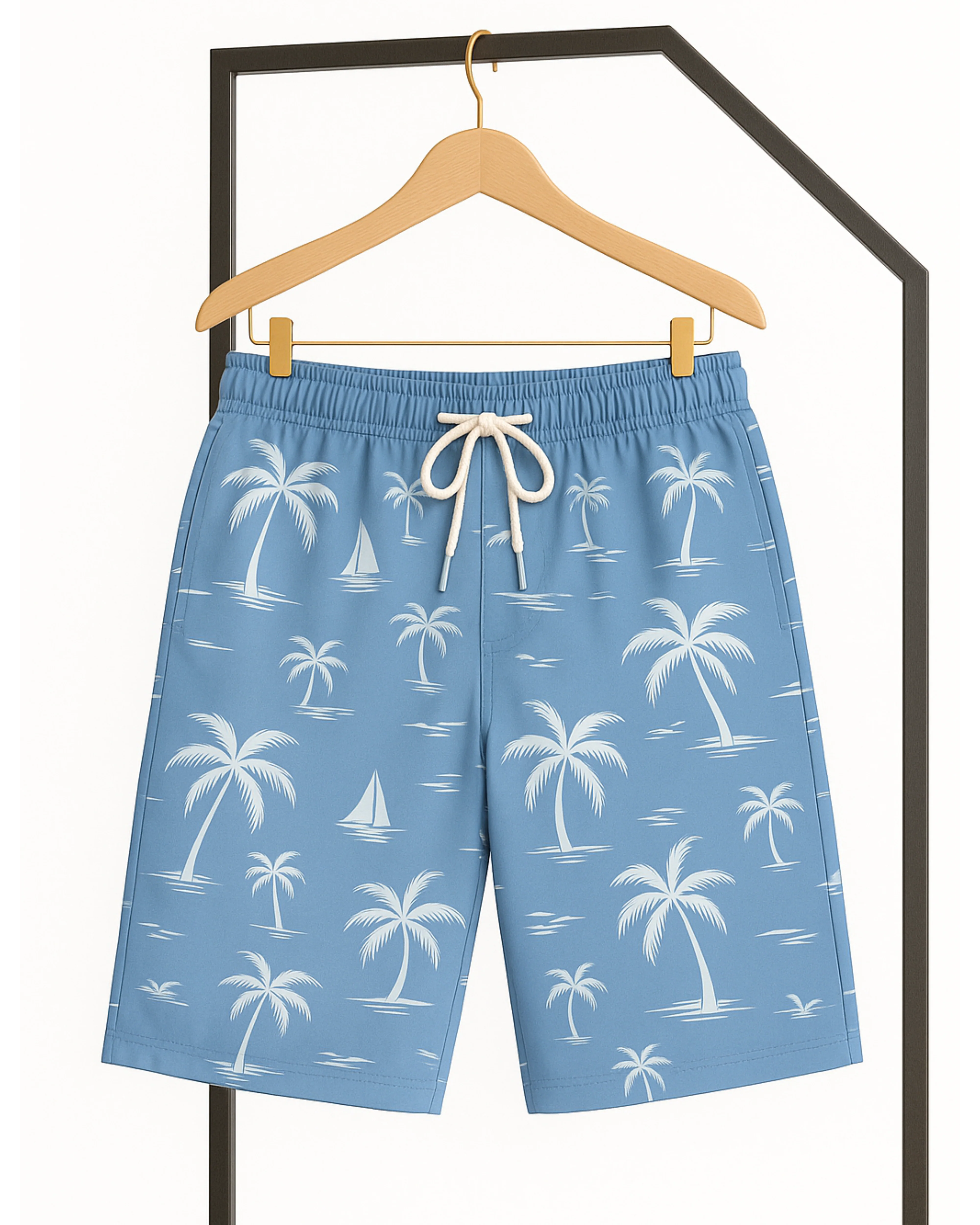 Men’s Palm Digital Printed Shorts – Soft & Comfortable (Code 3318) - Image 3