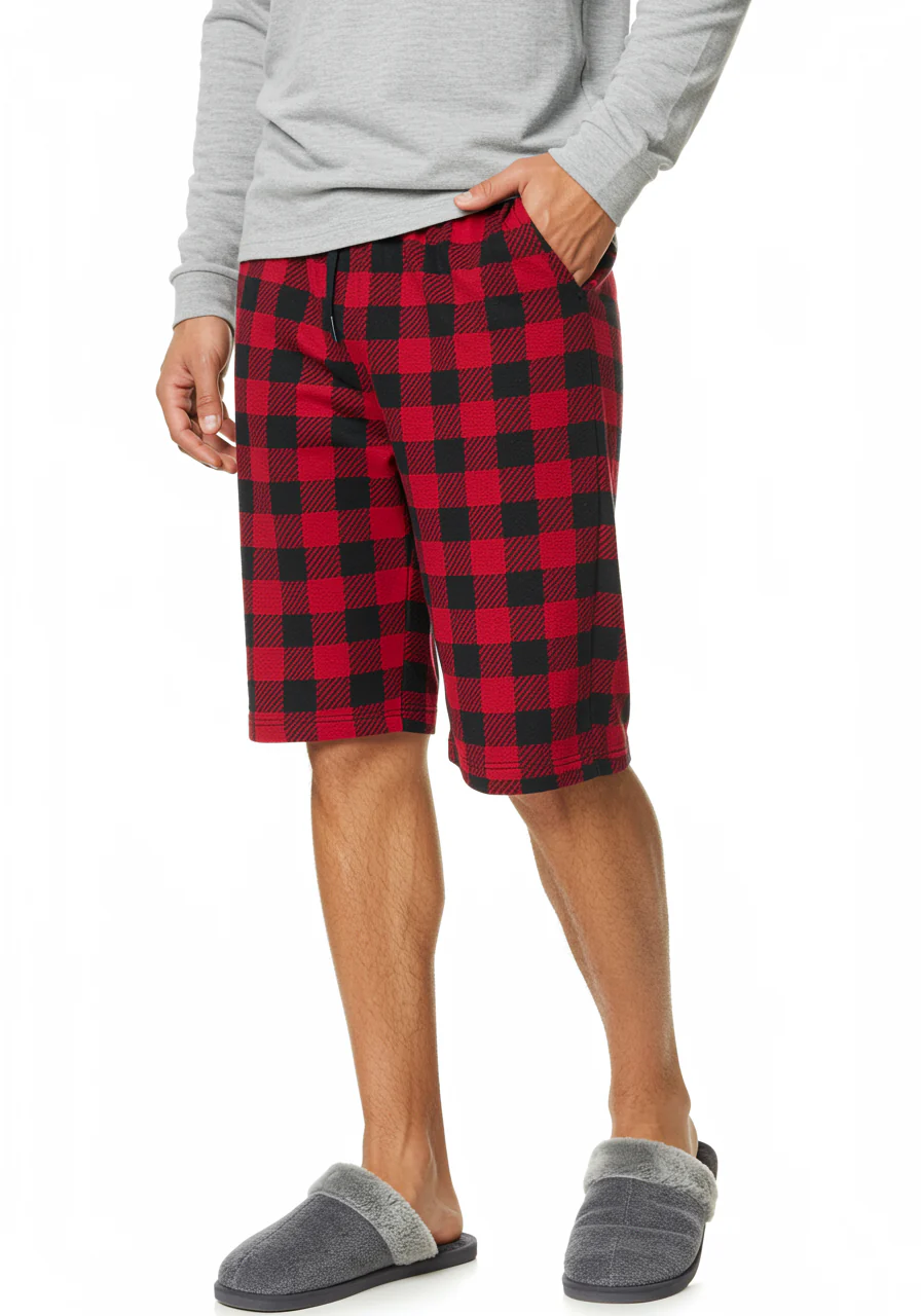 Men’s Red & Black Checkered Shorts – Soft & Comfortable (Code 3278) - Image 3