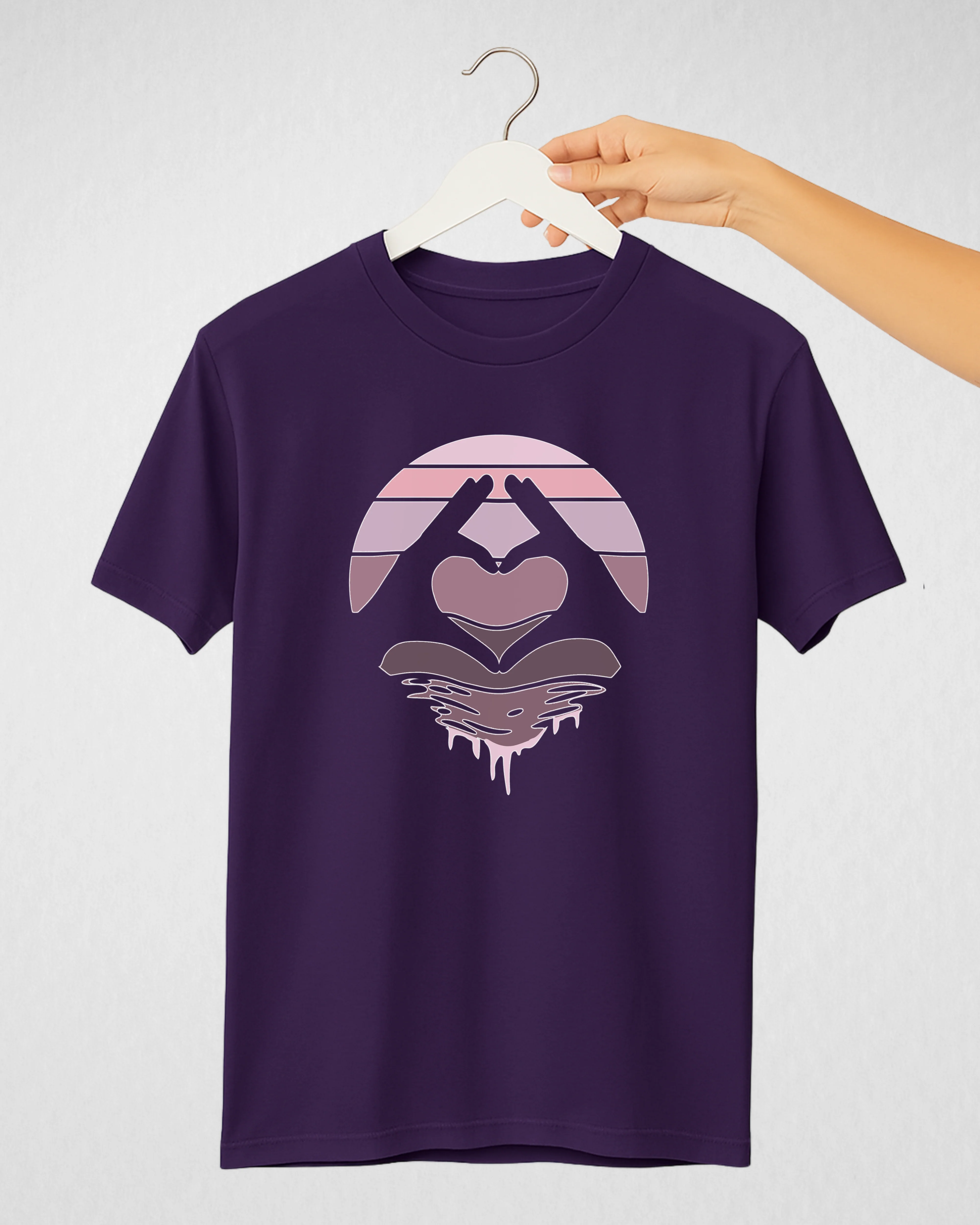 Purple Women’s Printed Tee – Jersey Fabric, Classic Fit, Everyday Comfort (Code 3708)